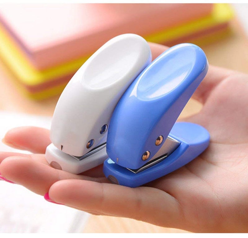 MOAMUN 4PCS Mini 1-Hole Paper Hole Punch, Handheld Portable Puncher,10 Sheets at One Time, Random Color - Image 3